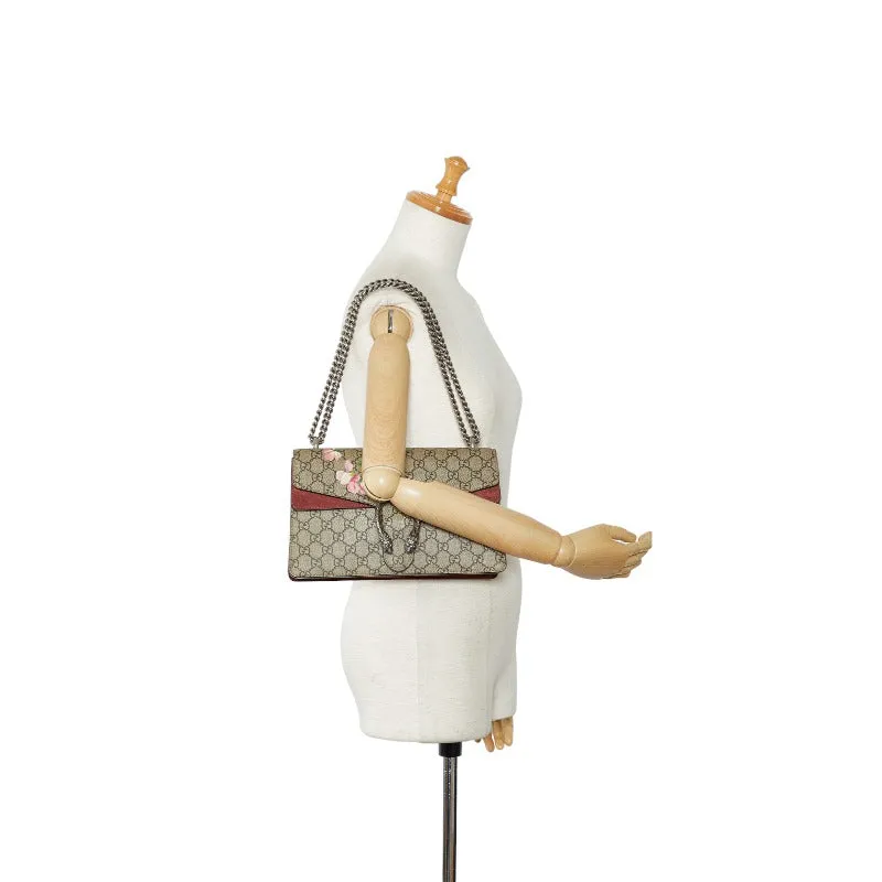 Gucci Dionysus Chain Shoulder Bag Beige Red