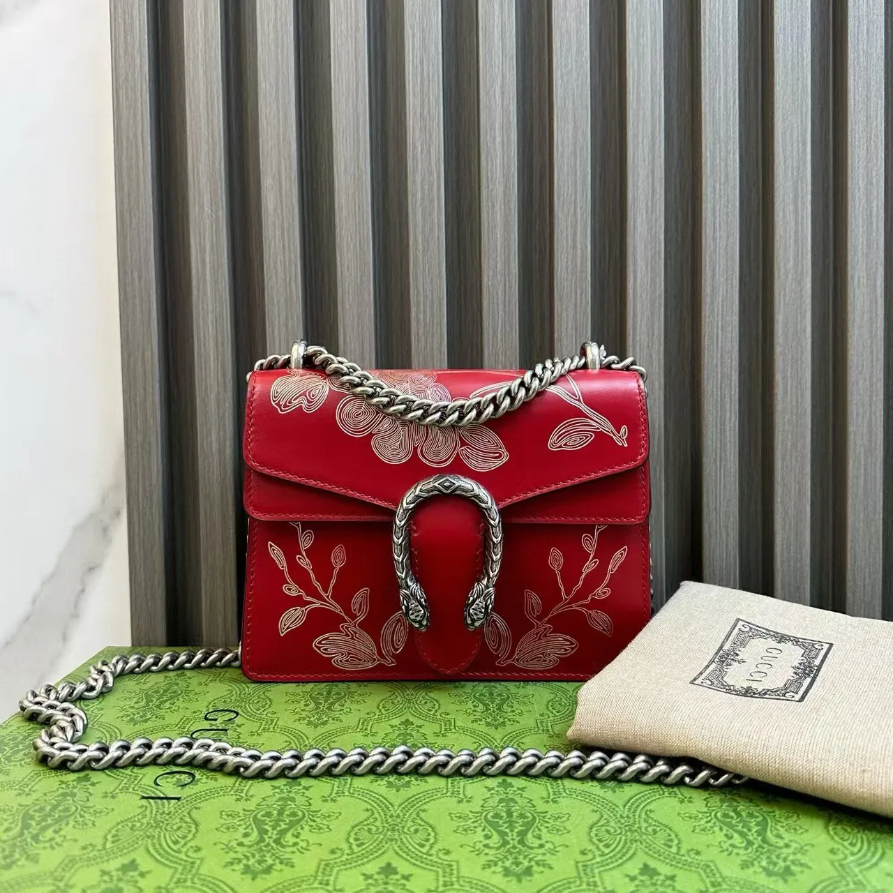 Gucci Dionysus Red Floral Shoulder Bag