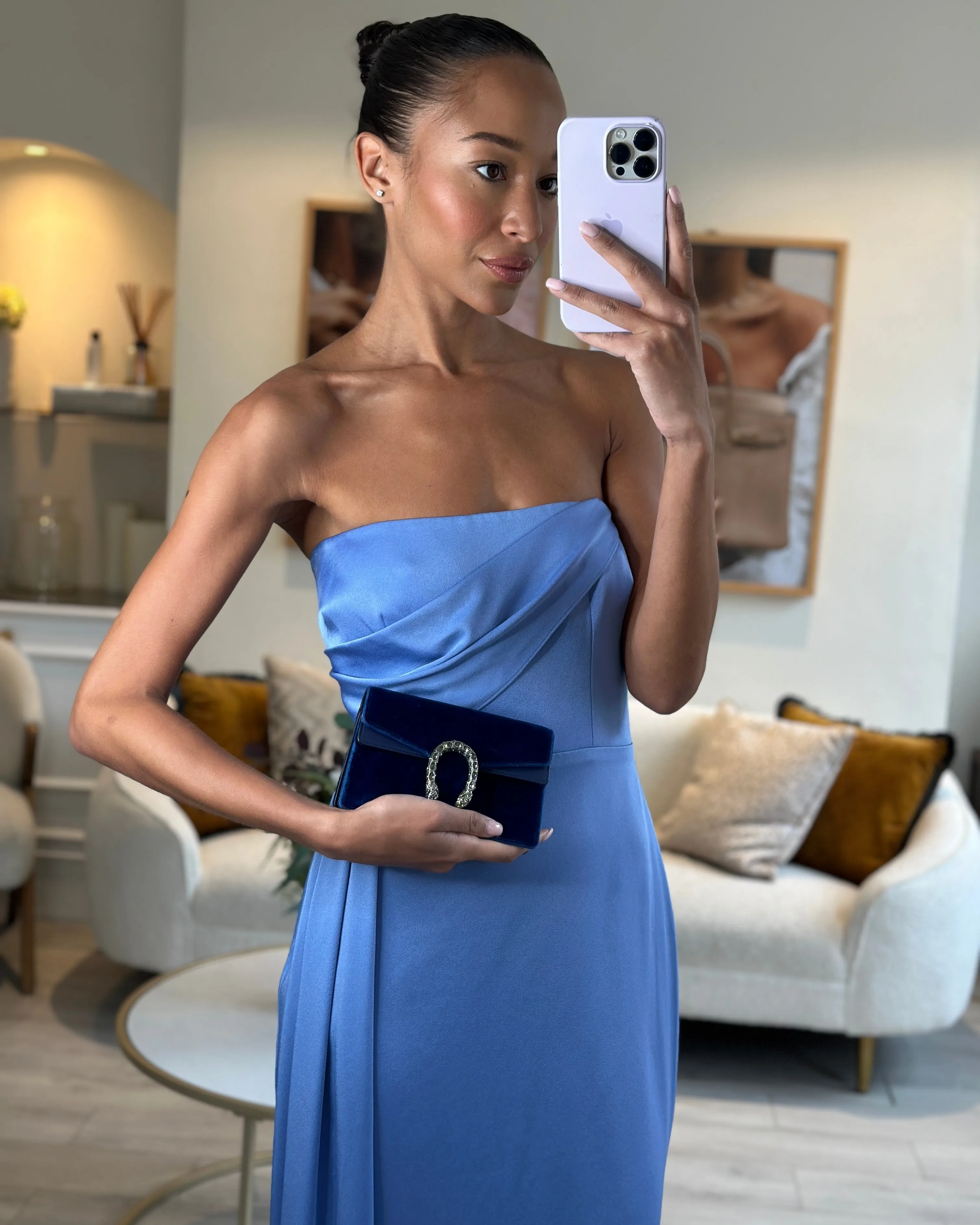 Gucci Electric Dionysus Mini Shoulder Clutch Bag In Velvet With Silver Hardware