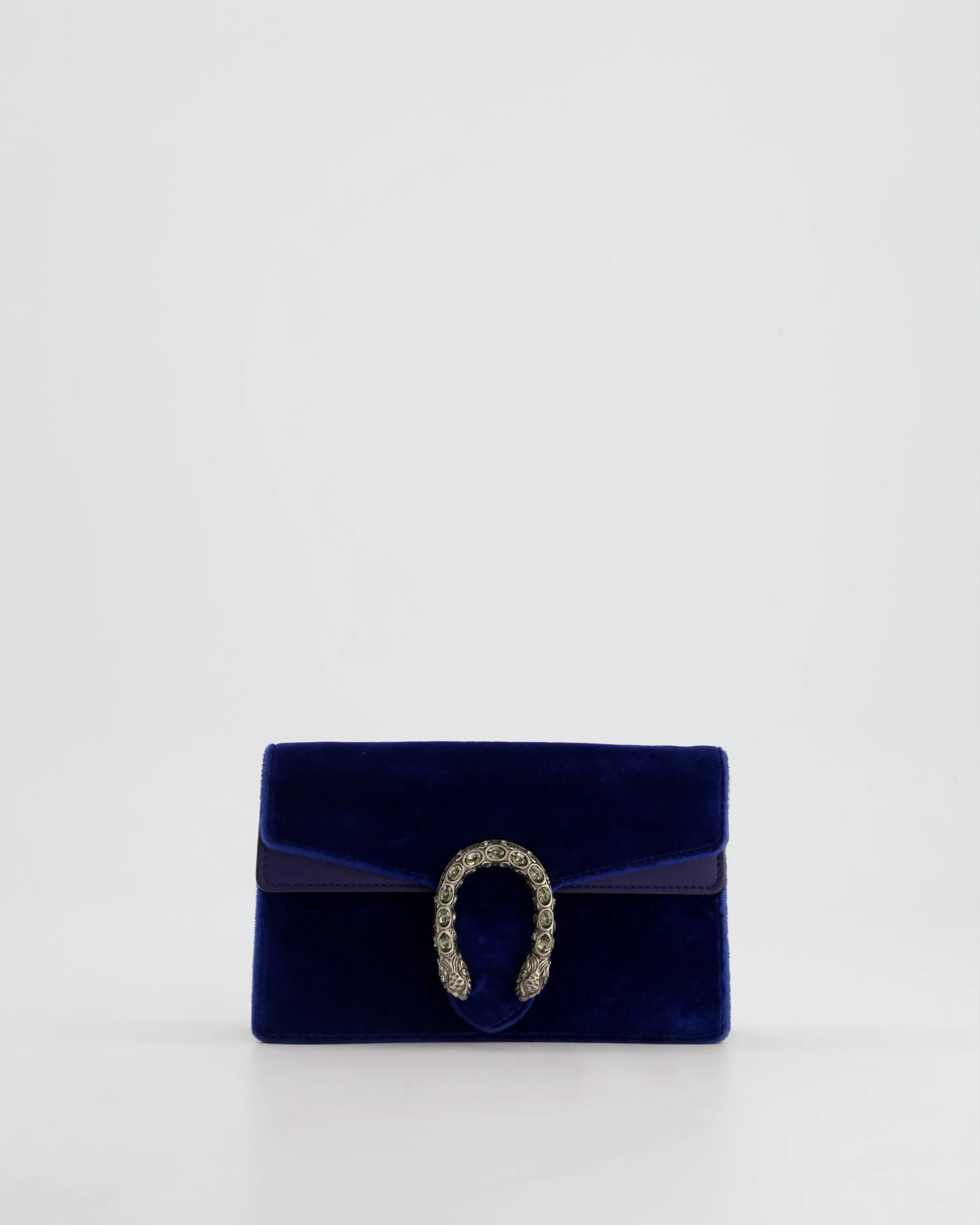 Gucci Electric Dionysus Mini Shoulder Clutch Bag In Velvet With Silver Hardware
