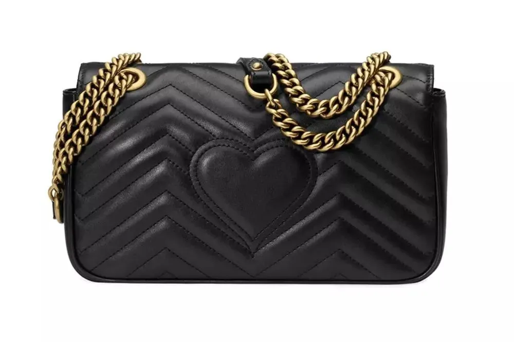 Gucci Elegant Chevron Quilted Leather Shoulder Women's Bag