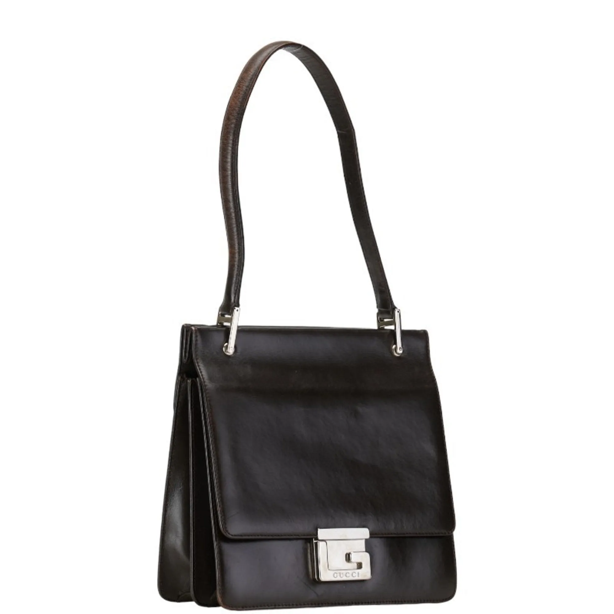 Gucci G Logo  Leather Shoulder Bag ()