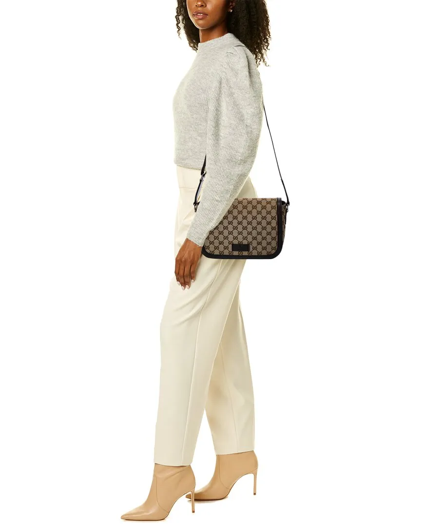 Gucci GG Canvas & Leather Shoulder Bag