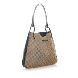 Gucci GG Canvas Drawstring Shoulder Bag (SHG-32073)