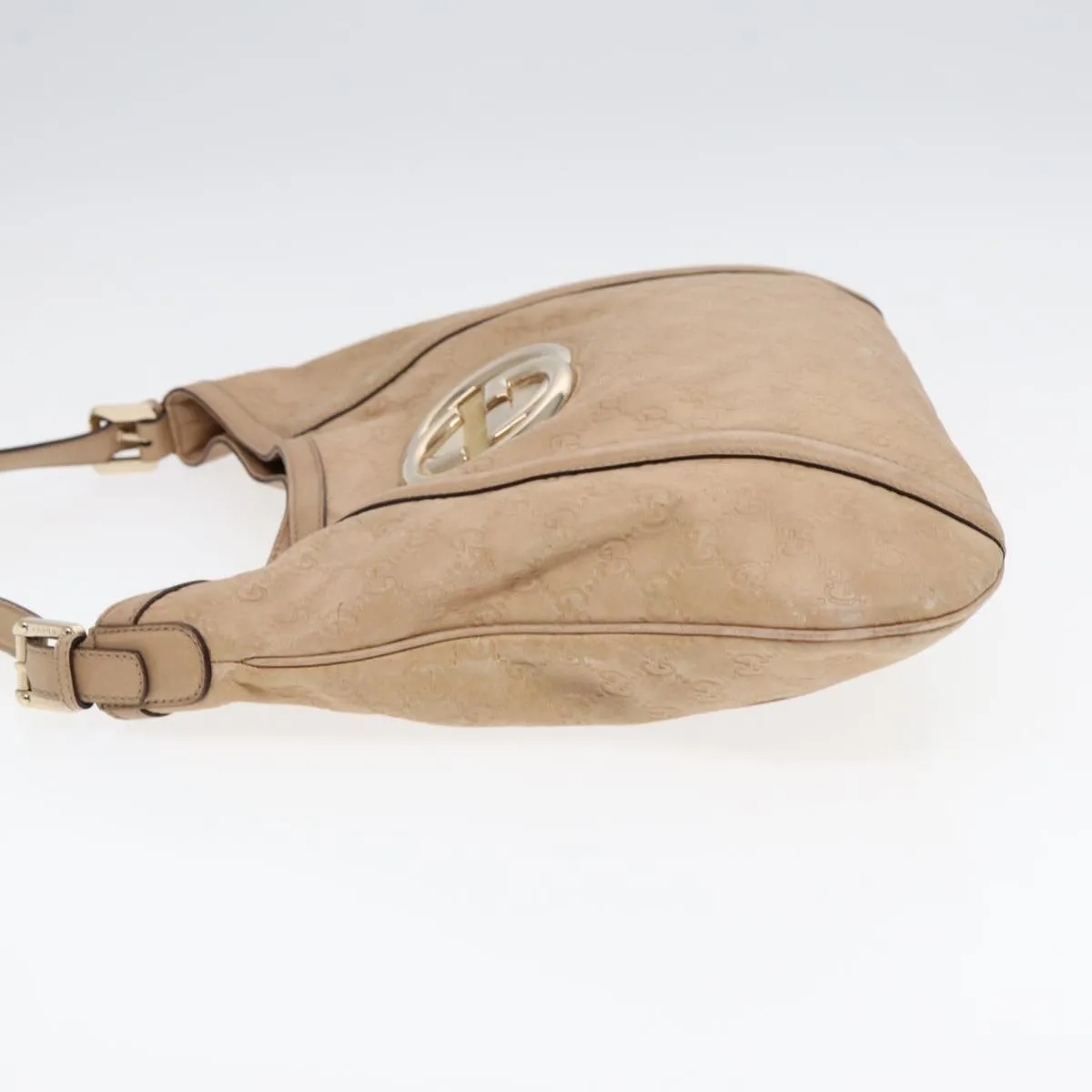 GUCCI GG Canvas Guccissima Interlocking Shoulder Bag Beige 162740  ep5234