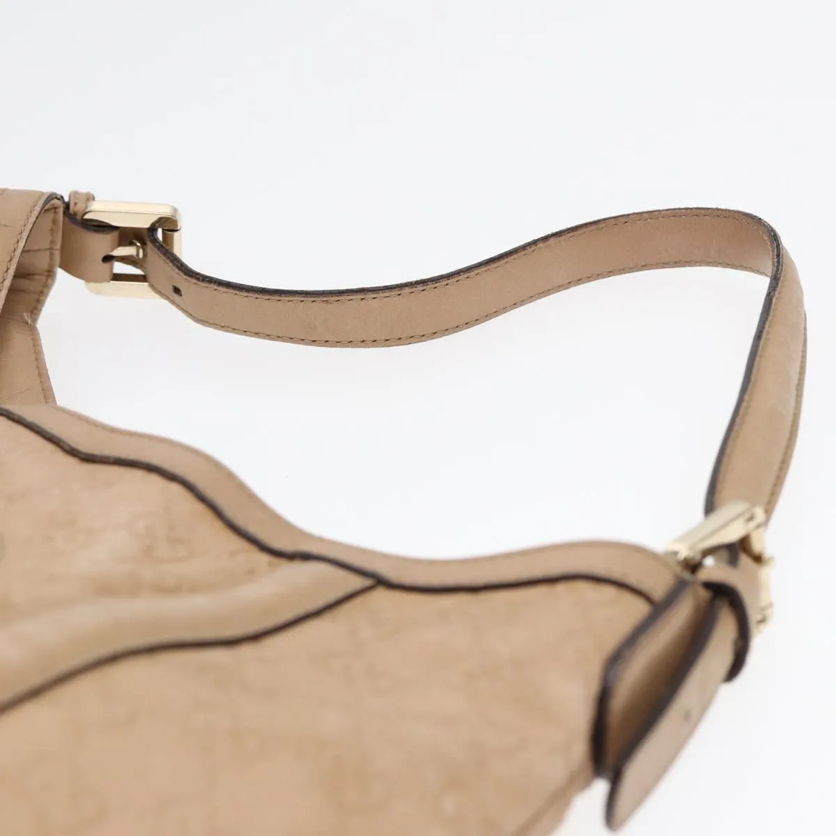 GUCCI GG Canvas Guccissima Interlocking Shoulder Bag Beige 162740  ep5234