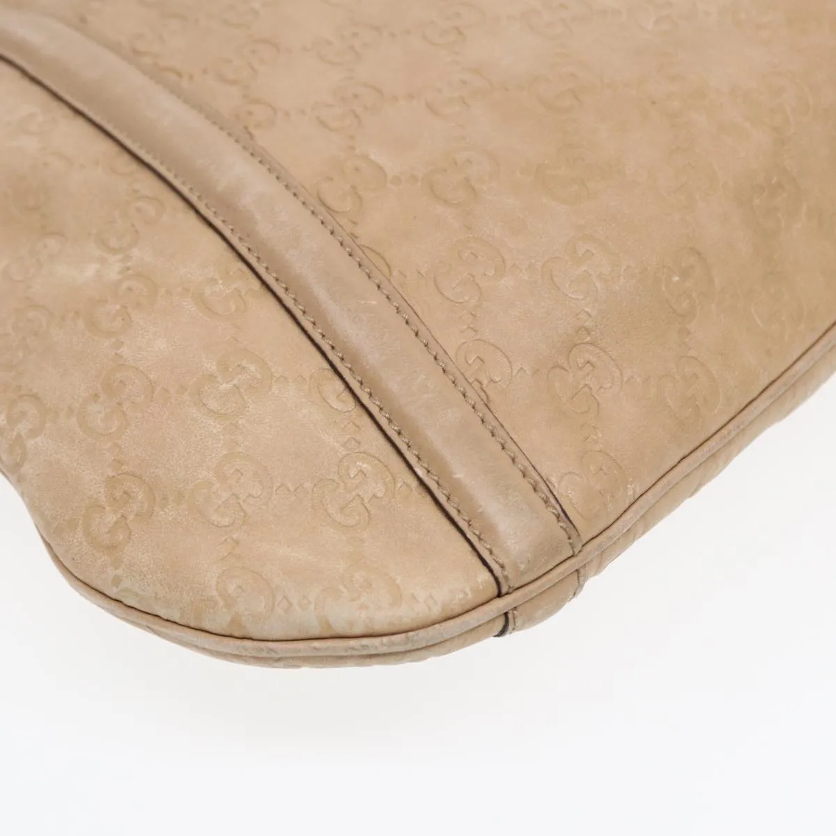 GUCCI GG Canvas Guccissima Interlocking Shoulder Bag Beige 162740  ep5234