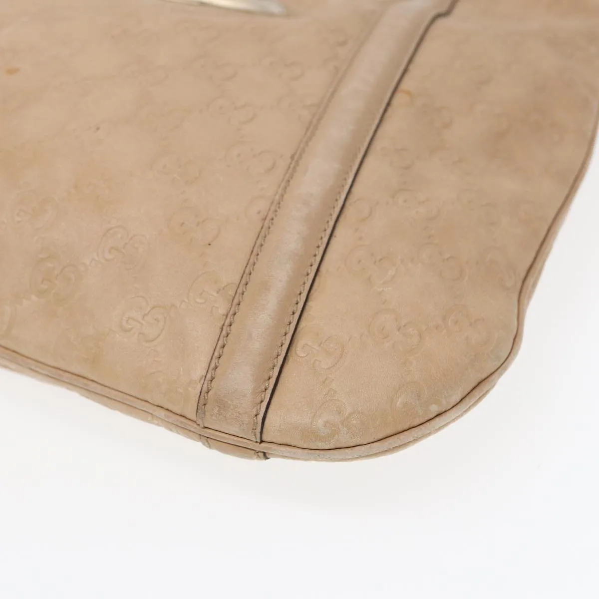 GUCCI GG Canvas Guccissima Interlocking Shoulder Bag Beige 162740  ep5234
