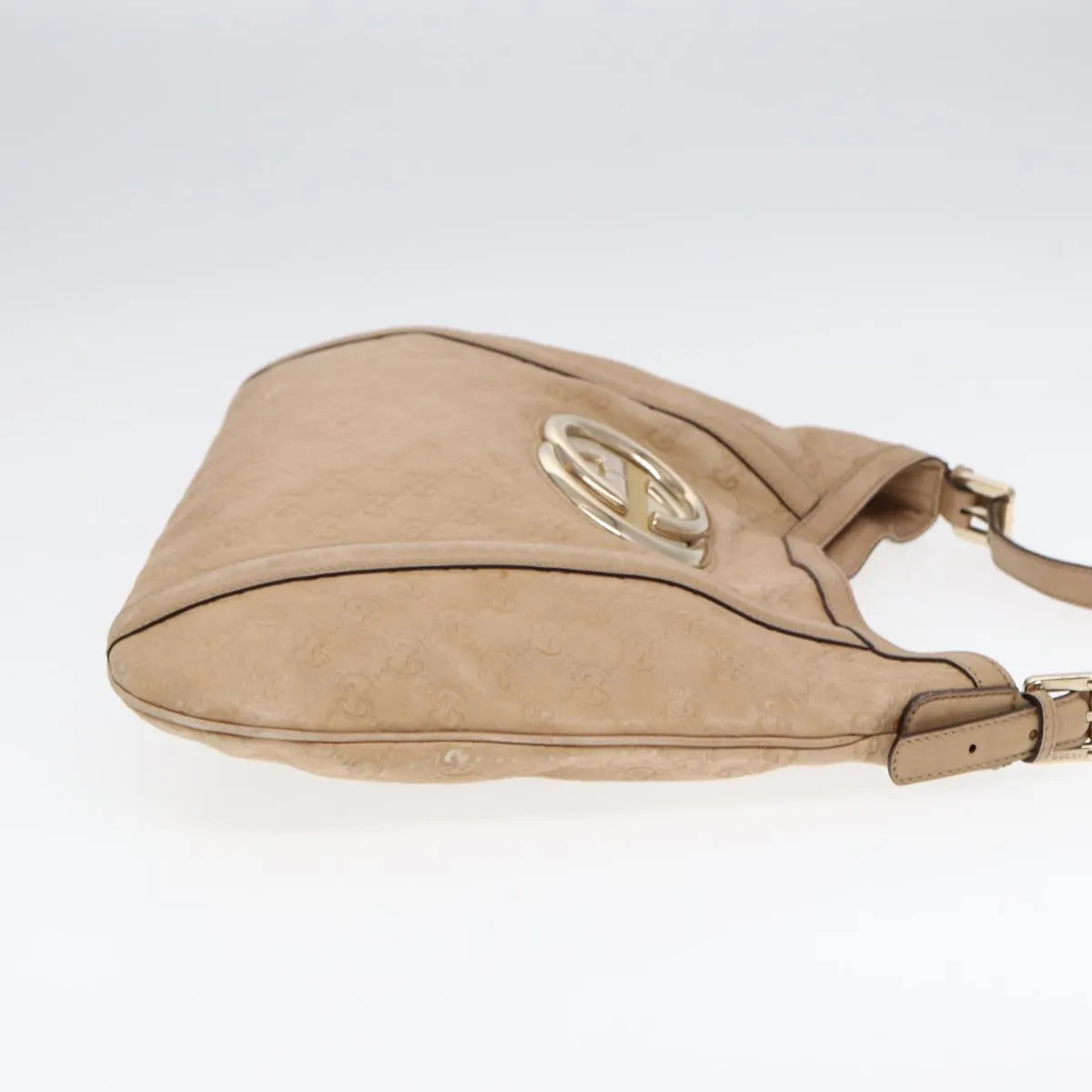 GUCCI GG Canvas Guccissima Interlocking Shoulder Bag Beige 162740  ep5234