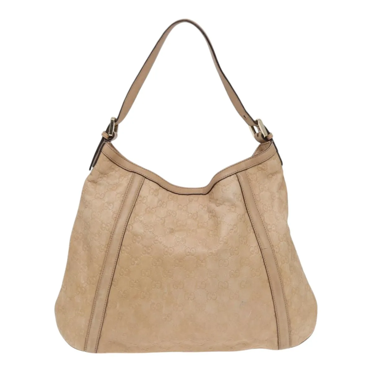 GUCCI GG Canvas Guccissima Interlocking Shoulder Bag Beige 162740  ep5234