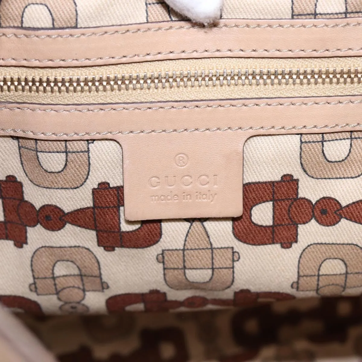 GUCCI GG Canvas Guccissima Interlocking Shoulder Bag Beige 162740  ep5234
