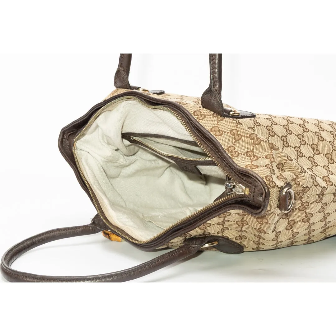 Gucci GG Canvas Heart Bit Charm Tote