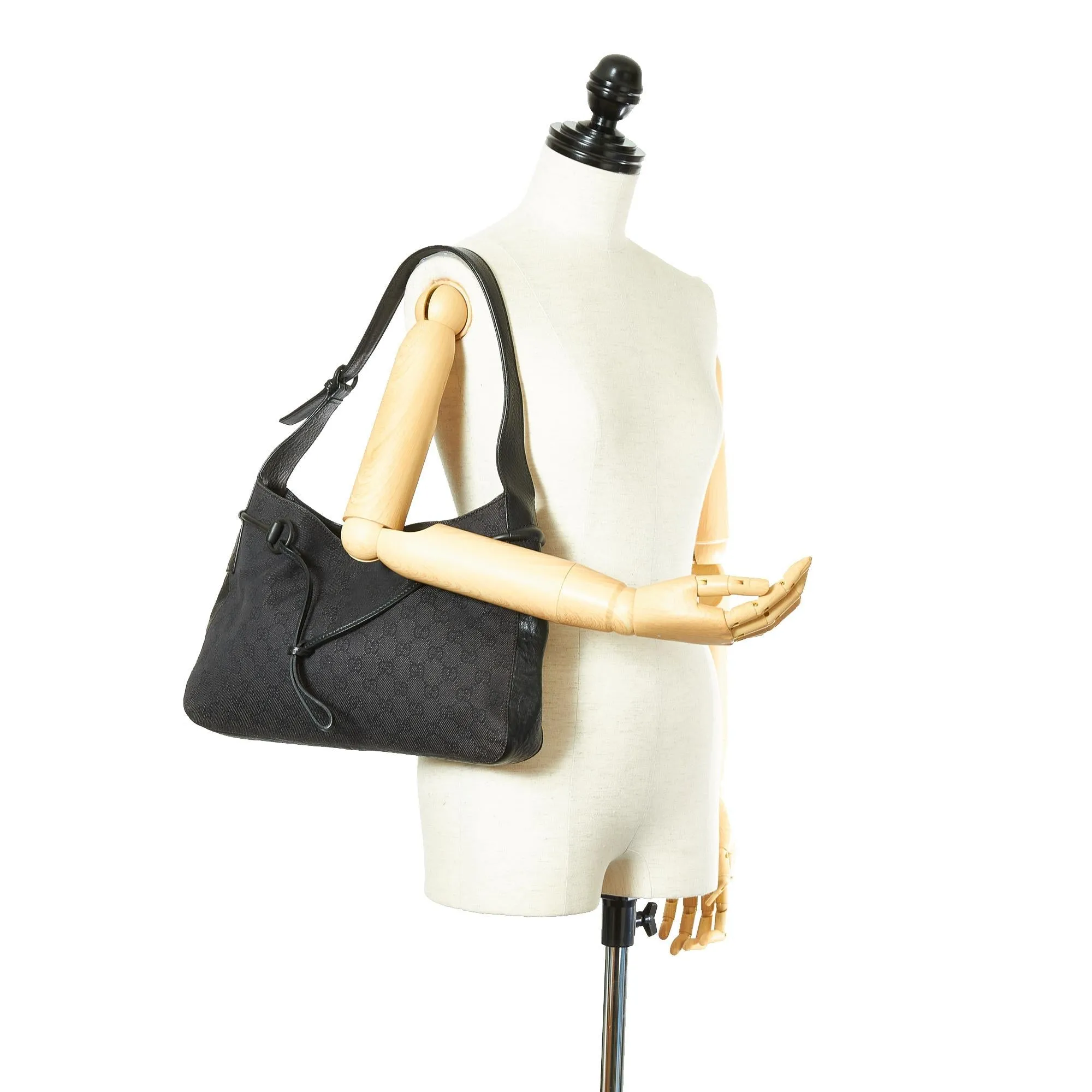 Gucci GG Canvas Horsebit Shoulder Bag (SHG-31966)