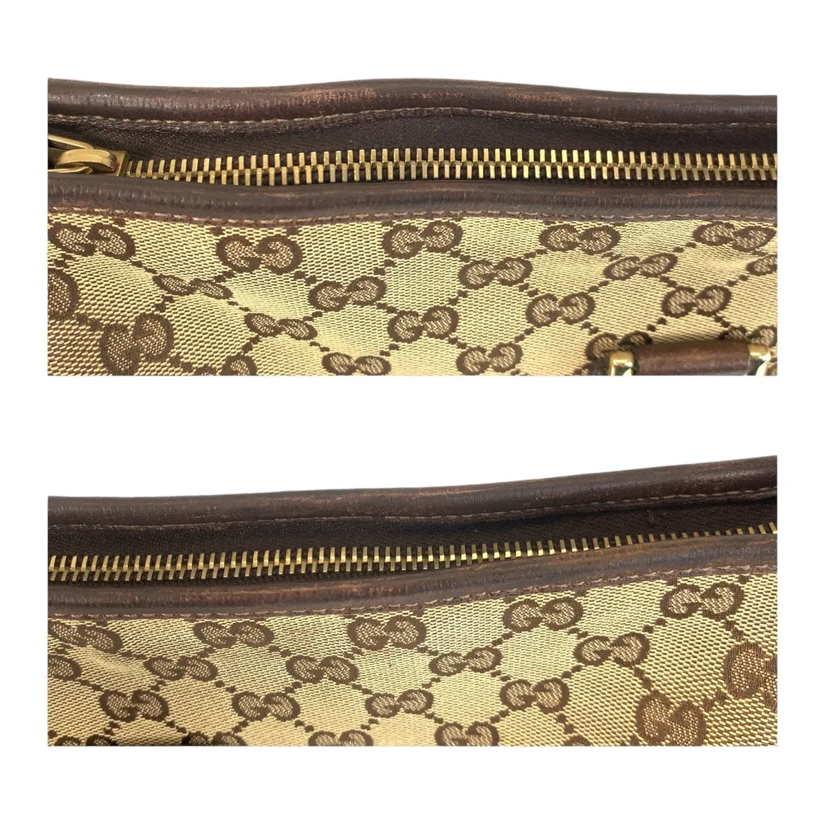Gucci GG Canvas Leather Abby Shoulder Bag
