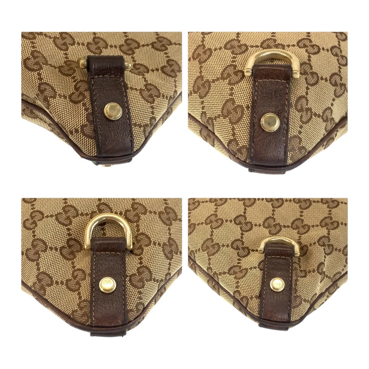 Gucci GG Canvas Leather Abby Shoulder Bag