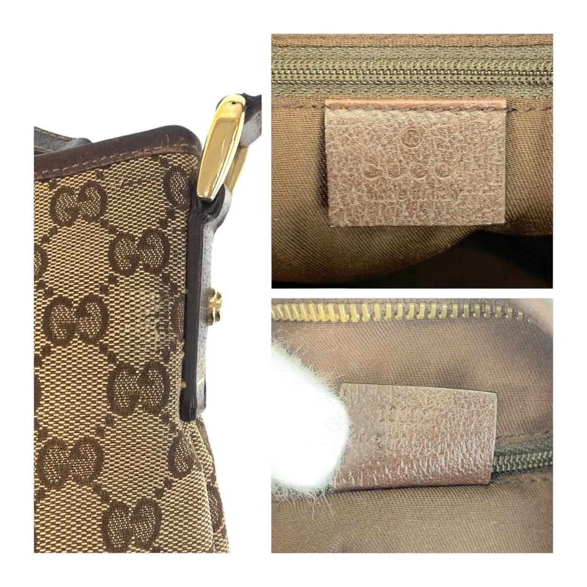 Gucci GG Canvas Leather Abby Shoulder Bag
