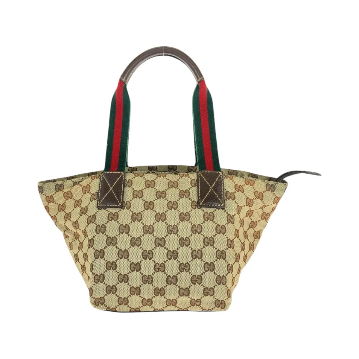 Gucci GG Canvas Leather Tote Shoulder Bag