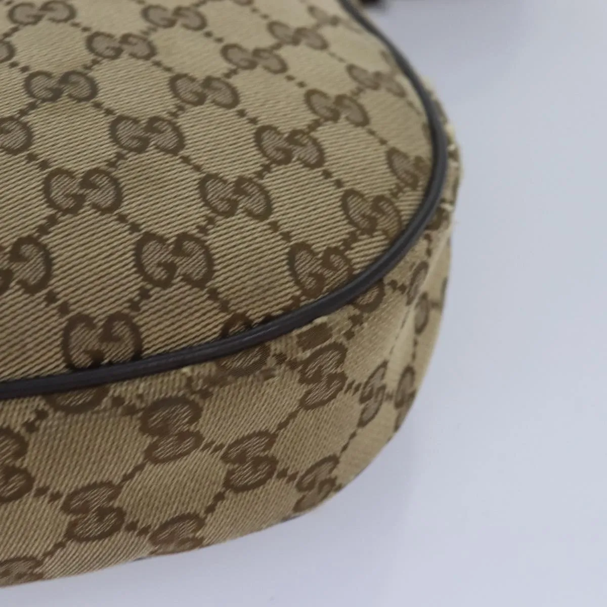 GUCCI GG Canvas Shoulder Bag Beige 122790  84458