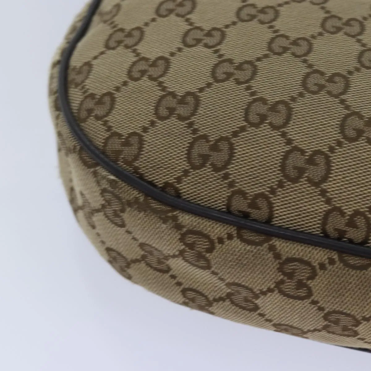 GUCCI GG Canvas Shoulder Bag Beige 122790  84458