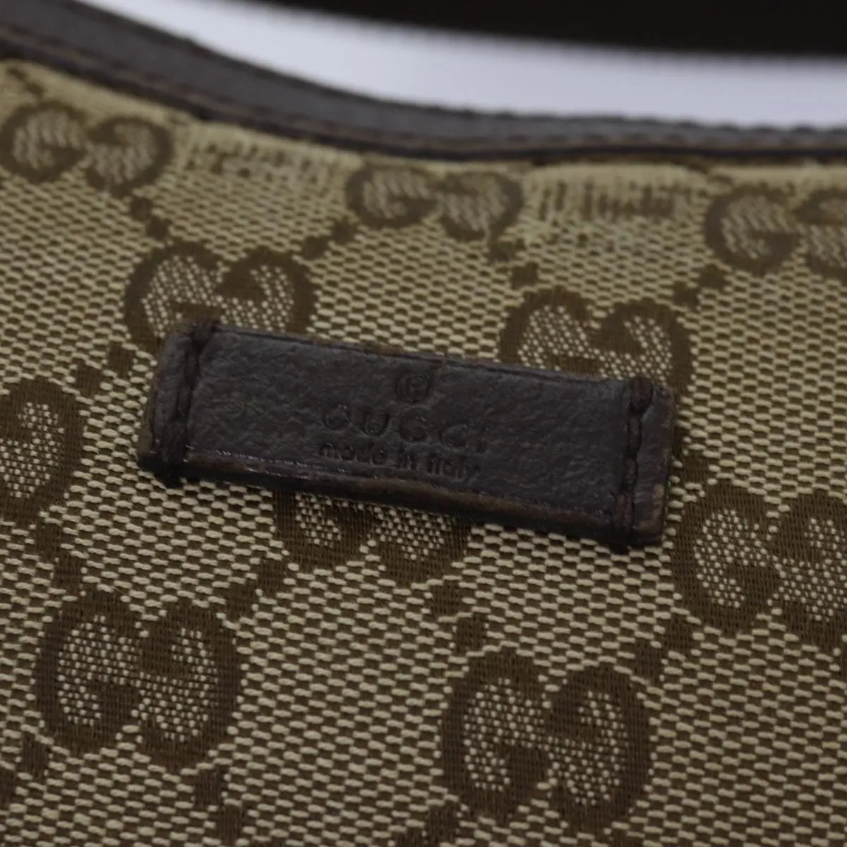 GUCCI GG Canvas Shoulder Bag Beige 122790  84458