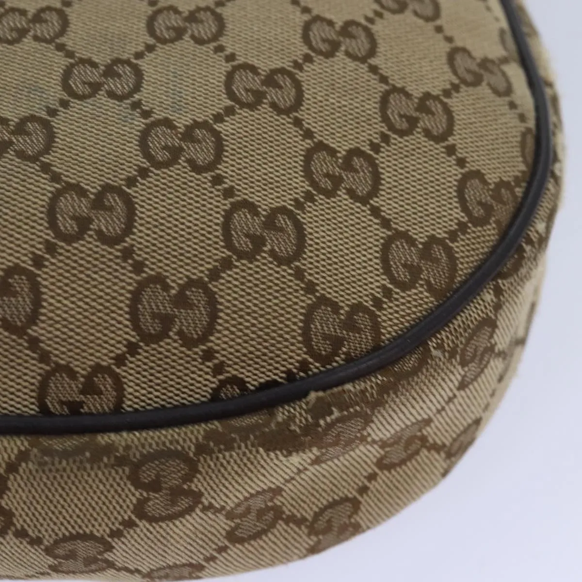 GUCCI GG Canvas Shoulder Bag Beige 122790  84458
