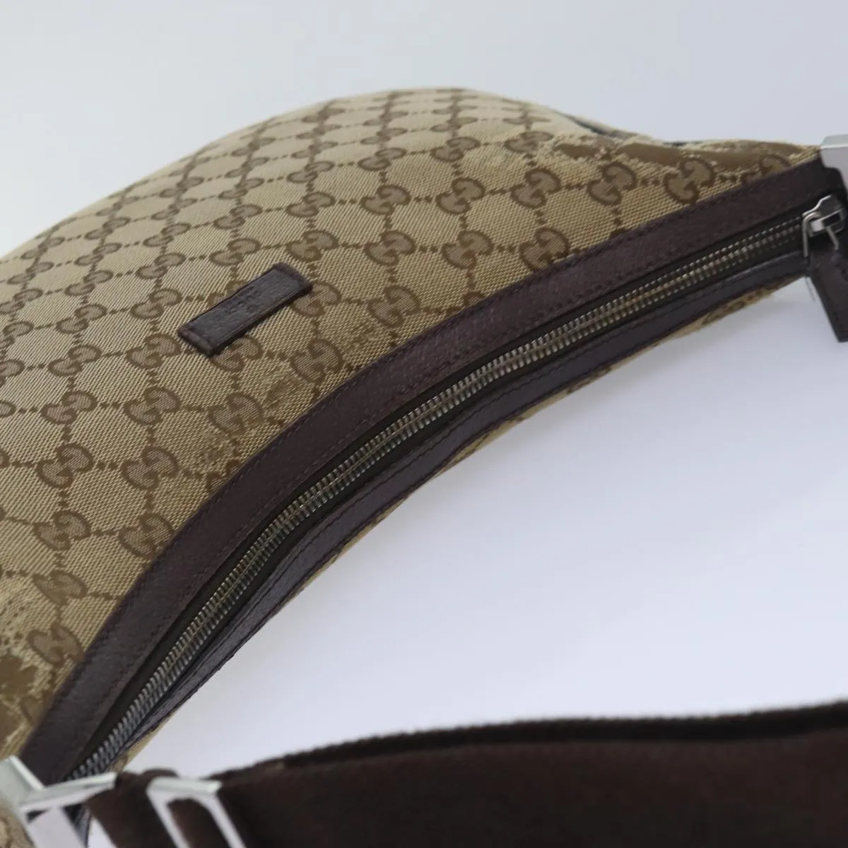 GUCCI GG Canvas Shoulder Bag Beige 122790  84458