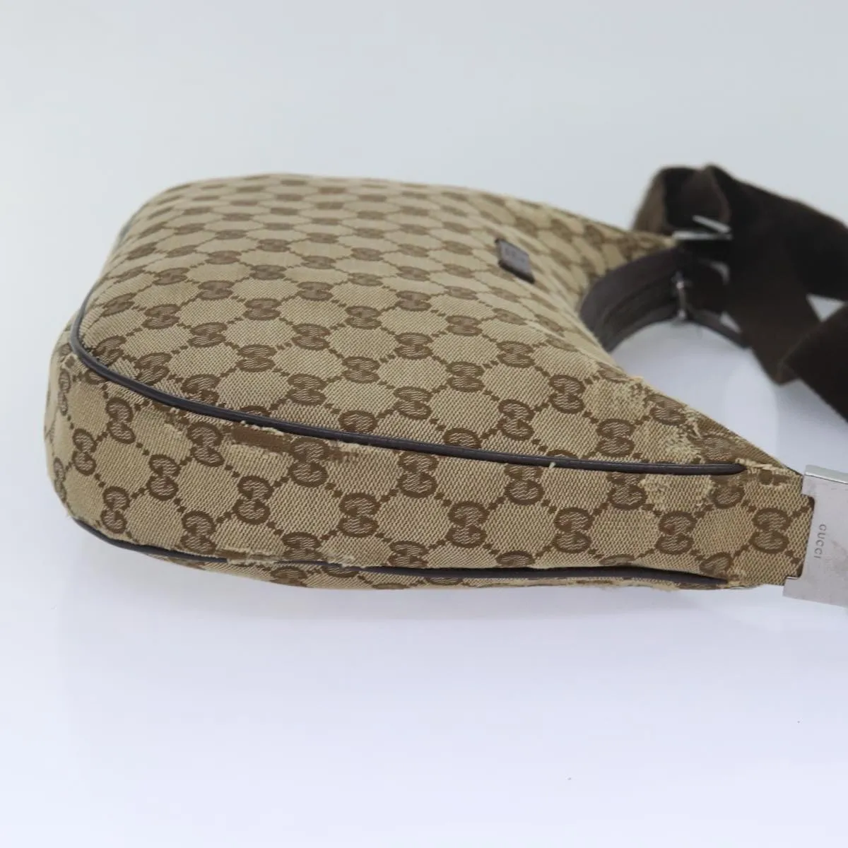 GUCCI GG Canvas Shoulder Bag Beige 122790  84458