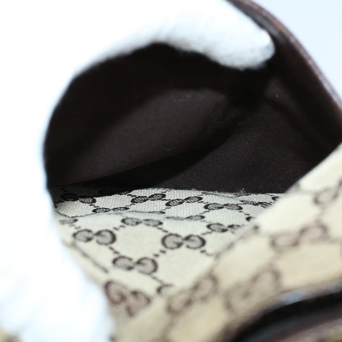 GUCCI GG Canvas Shoulder Bag Beige 122793  fm2787