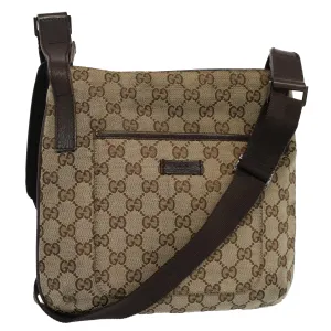 GUCCI GG Canvas Shoulder Bag Beige 122793  fm2787