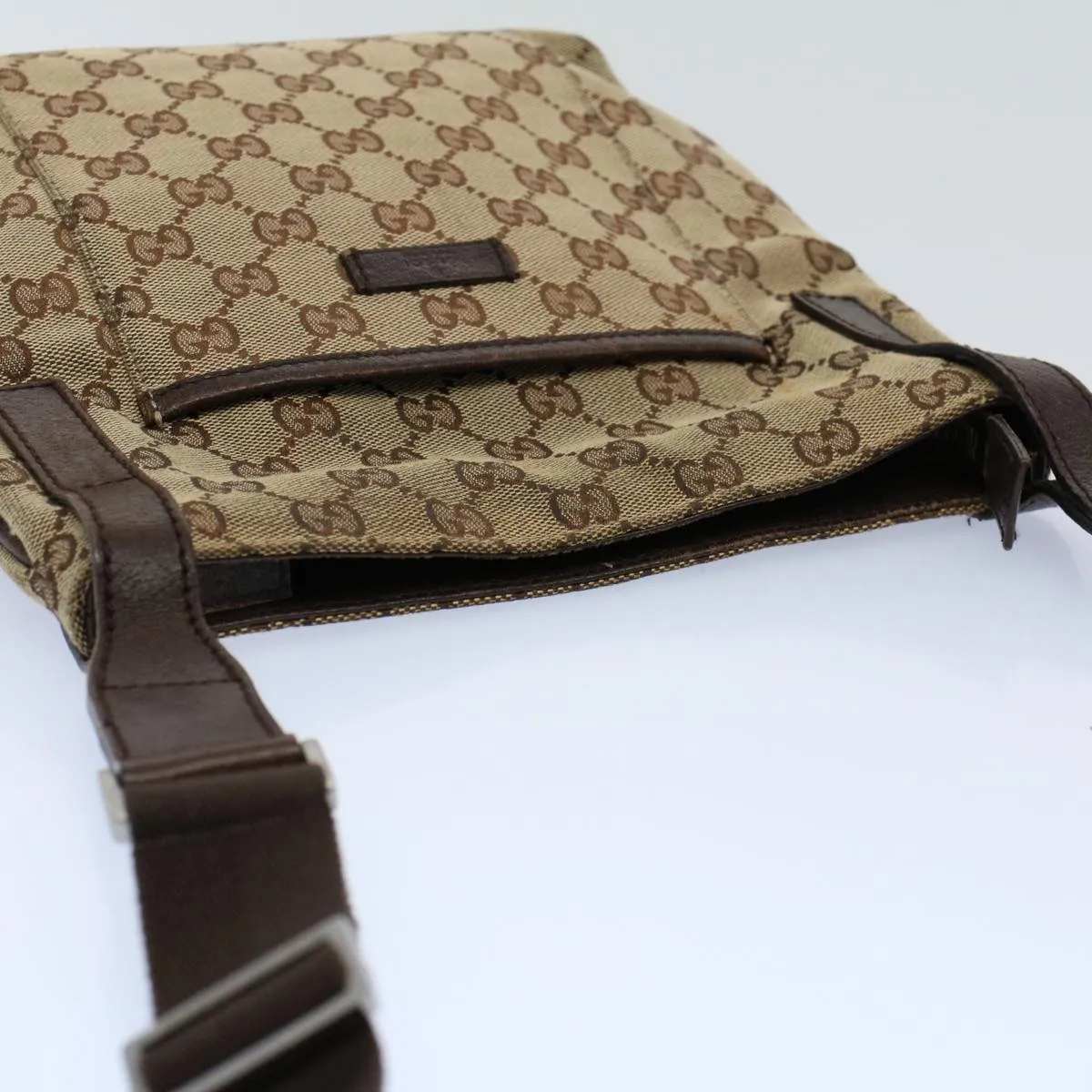 GUCCI GG Canvas Shoulder Bag Beige 122793  fm2787