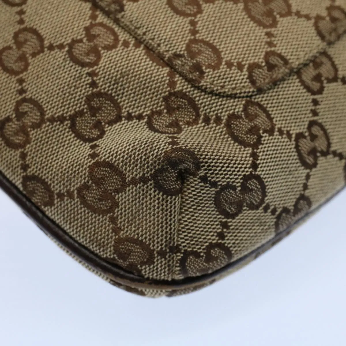 GUCCI GG Canvas Shoulder Bag Beige 122793  fm2787