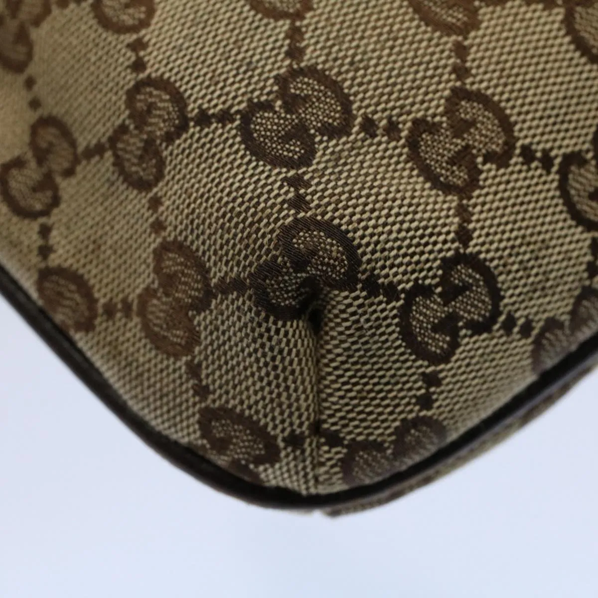 GUCCI GG Canvas Shoulder Bag Beige 122793  fm2787