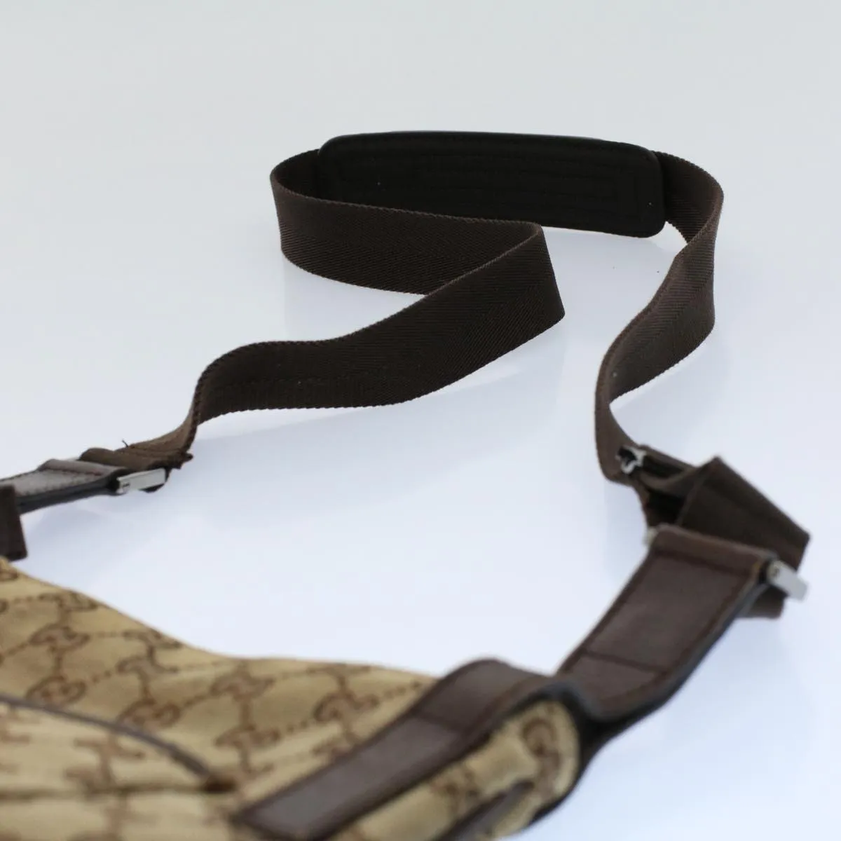 GUCCI GG Canvas Shoulder Bag Beige 122793  fm2787