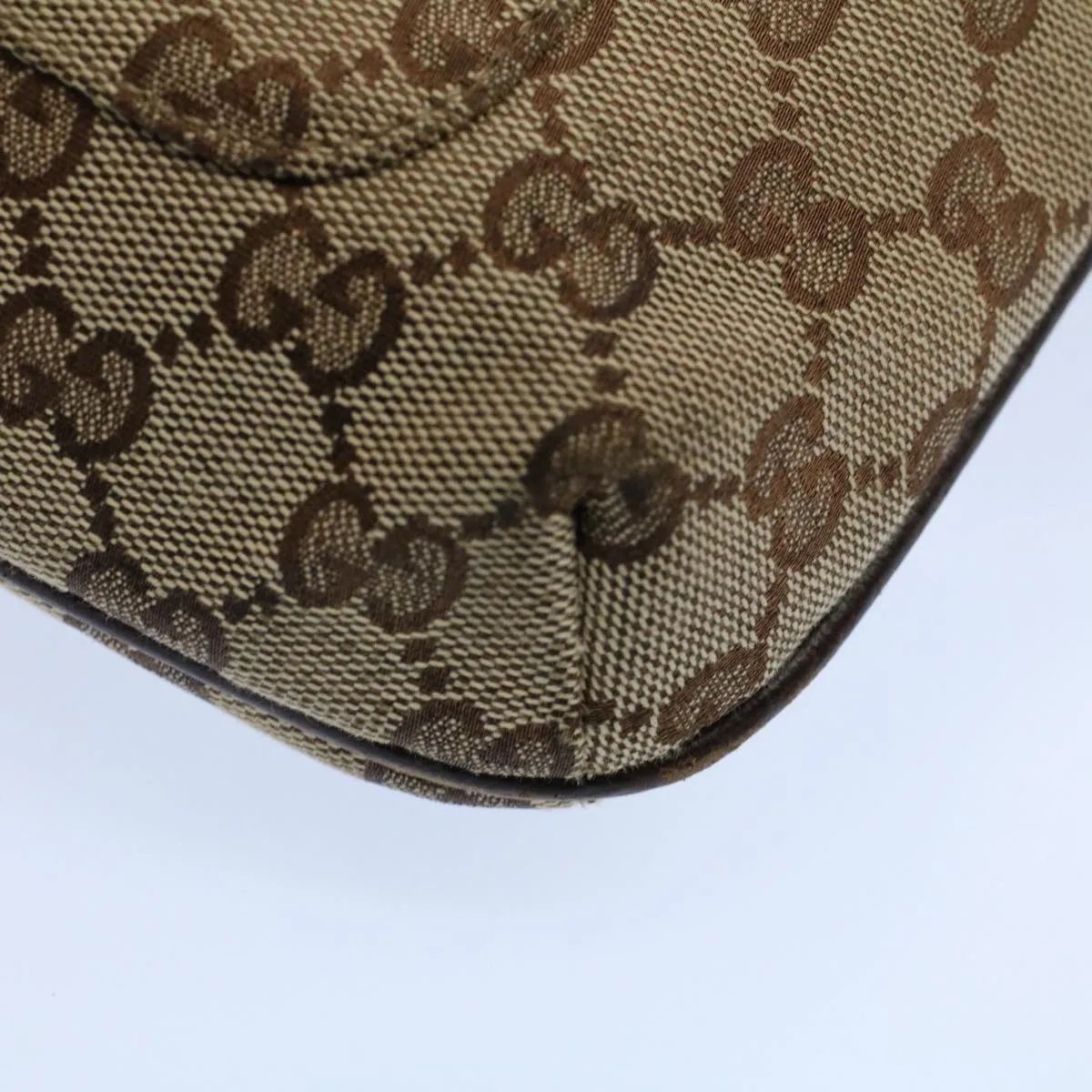 GUCCI GG Canvas Shoulder Bag Beige 122793  fm2787