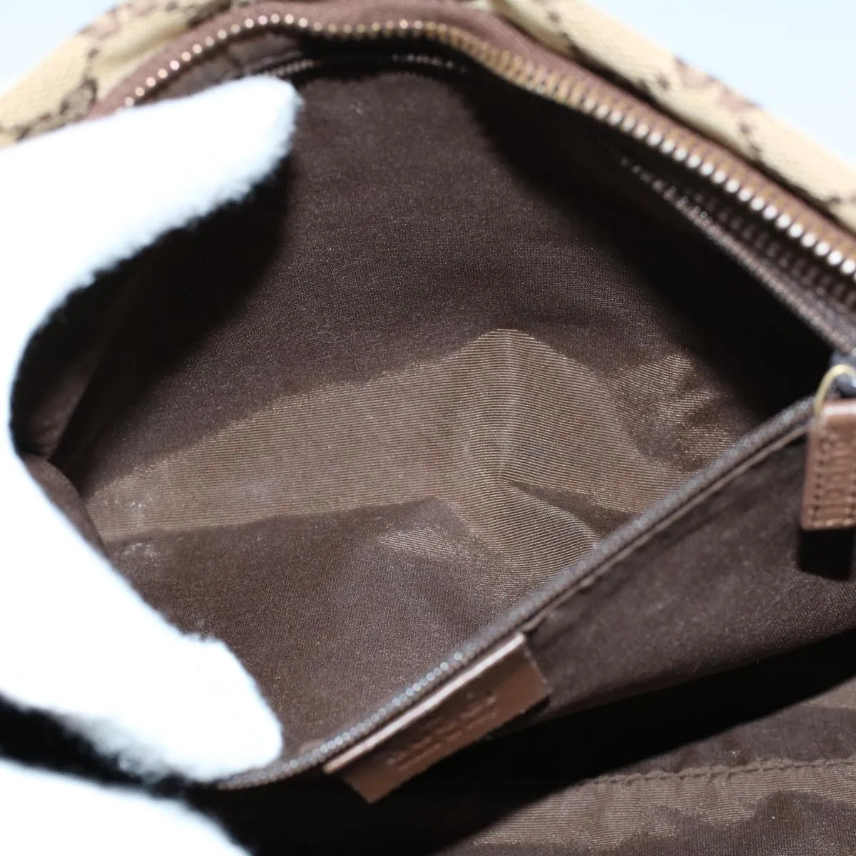 GUCCI GG Canvas Shoulder Bag Beige 130736  54324