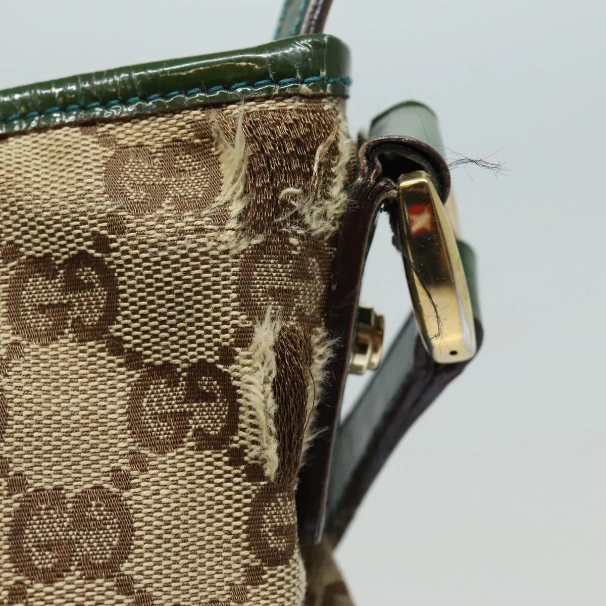 GUCCI GG Canvas Shoulder Bag Beige 131326  84767