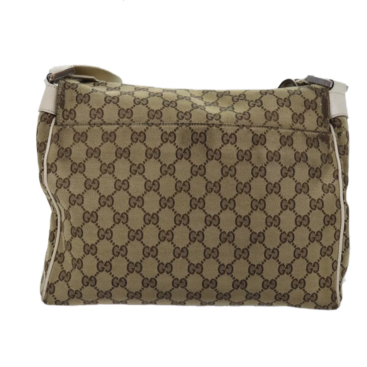 GUCCI GG Canvas Shoulder Bag Beige 146236  75978