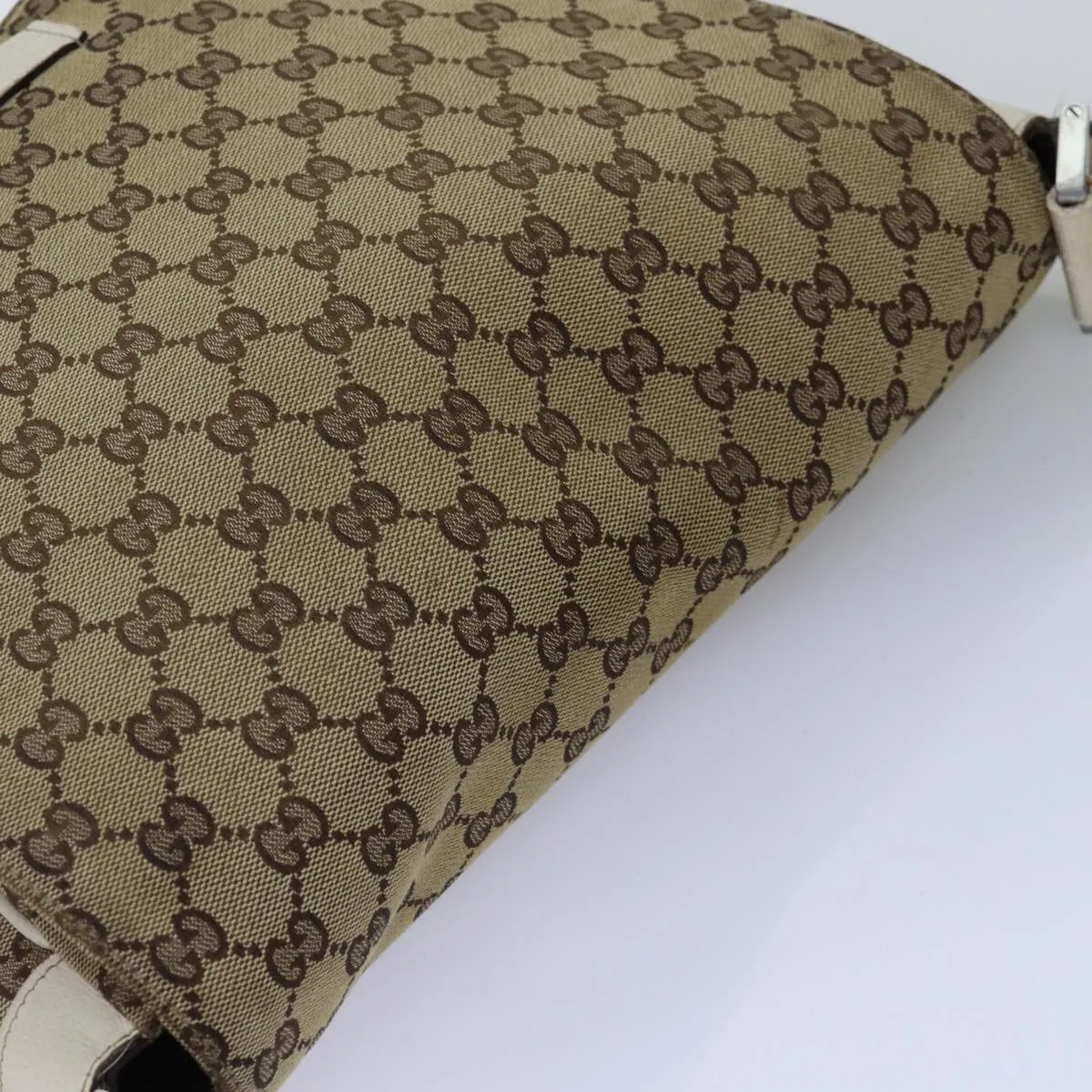 GUCCI GG Canvas Shoulder Bag Beige 146236  75978