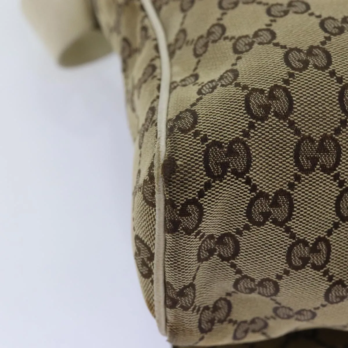 GUCCI GG Canvas Shoulder Bag Beige 146236  75978