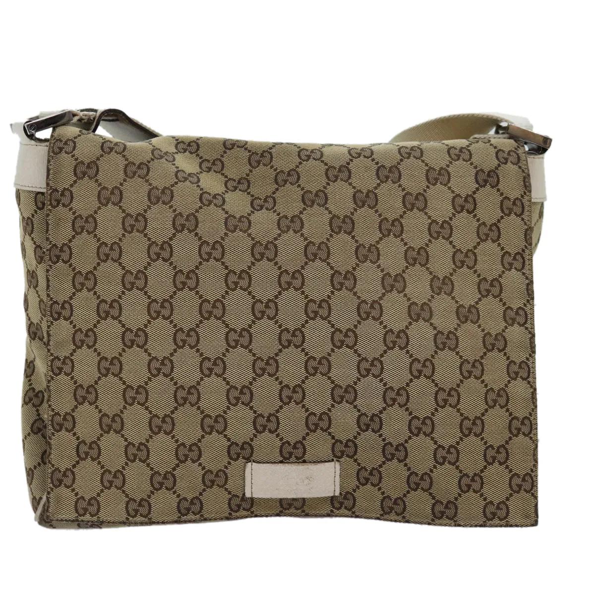 GUCCI GG Canvas Shoulder Bag Beige 146236  75978