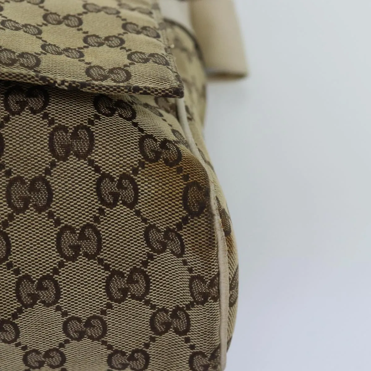 GUCCI GG Canvas Shoulder Bag Beige 146236  75978