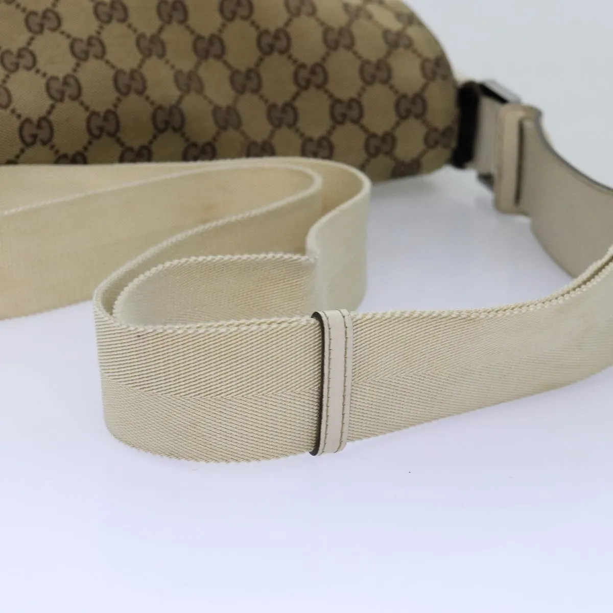 GUCCI GG Canvas Shoulder Bag Beige 146236  75978
