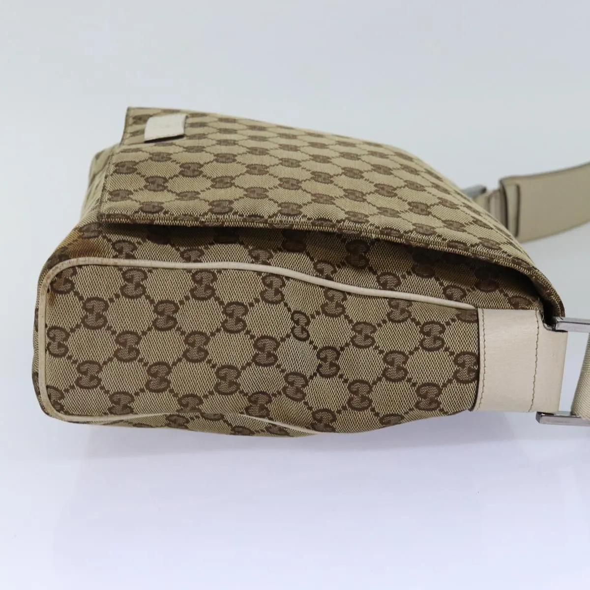 GUCCI GG Canvas Shoulder Bag Beige 146236  75978