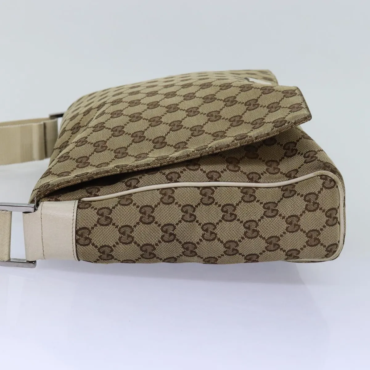 GUCCI GG Canvas Shoulder Bag Beige 146236  75978