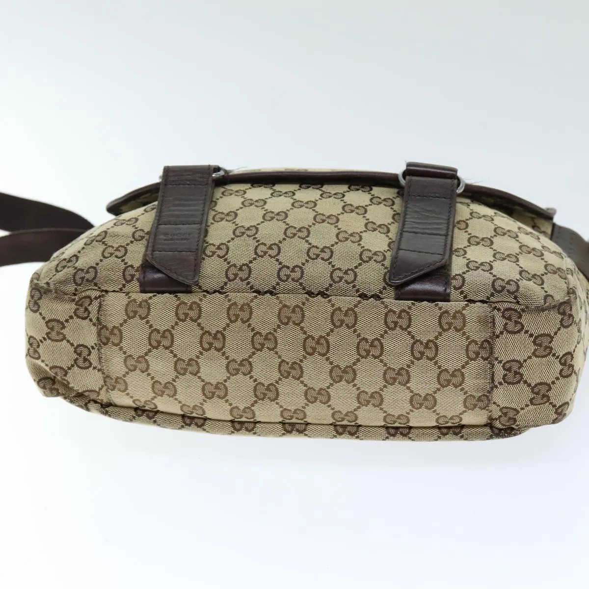 GUCCI GG Canvas Shoulder Bag Beige 1673