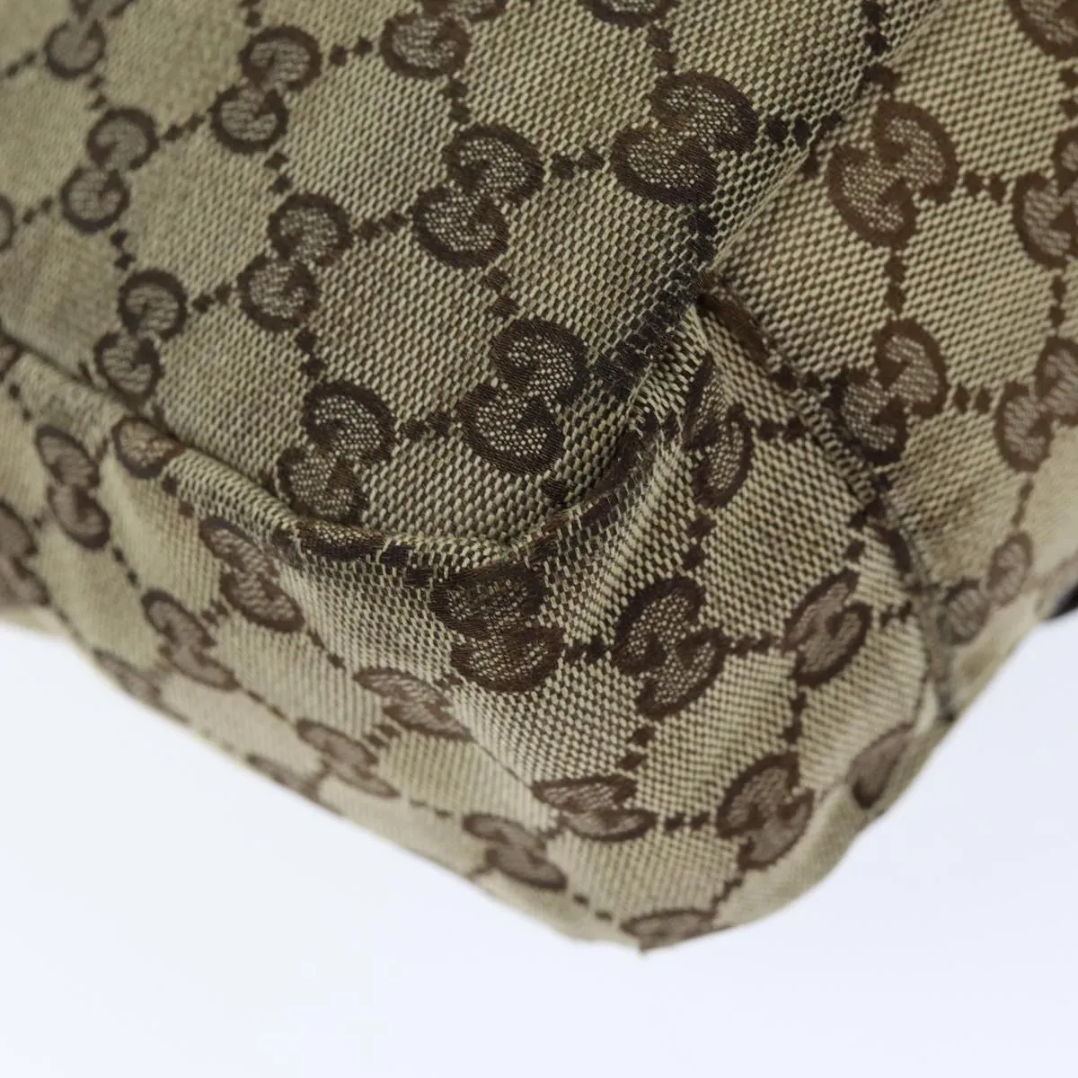 GUCCI GG Canvas Shoulder Bag Beige 1673
