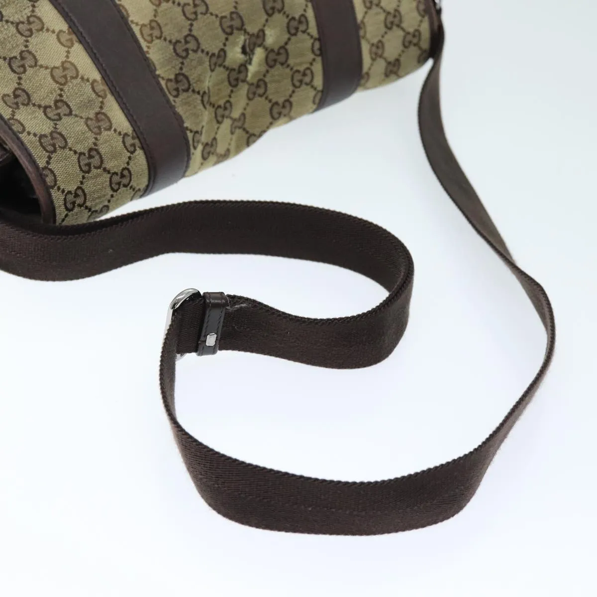 GUCCI GG Canvas Shoulder Bag Beige 1673