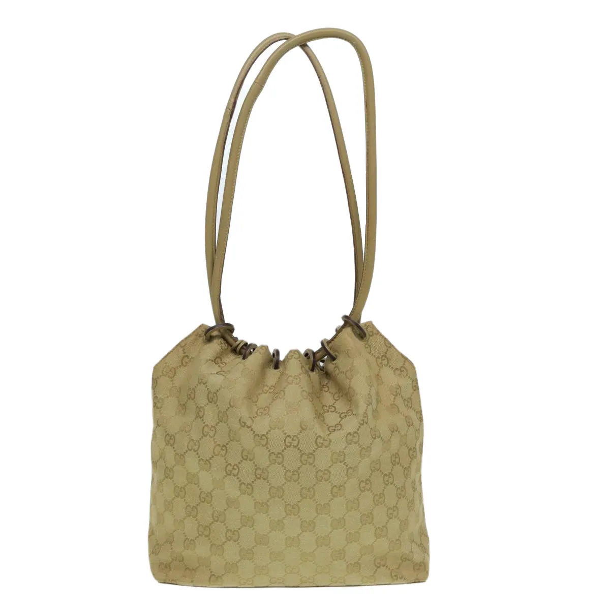 GUCCI GG Canvas Shoulder Bag Beige 90644  87426