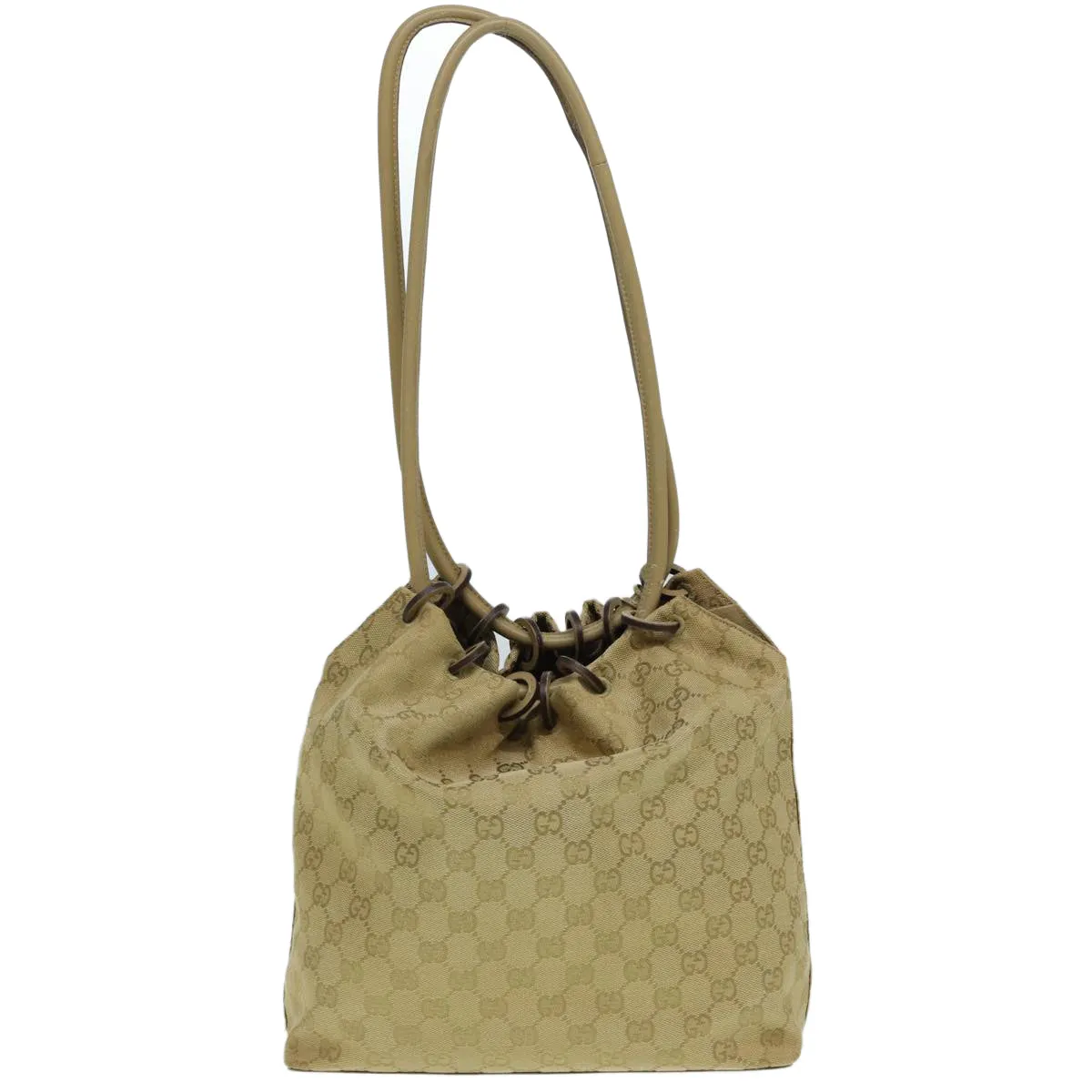 GUCCI GG Canvas Shoulder Bag Beige 90644  87426