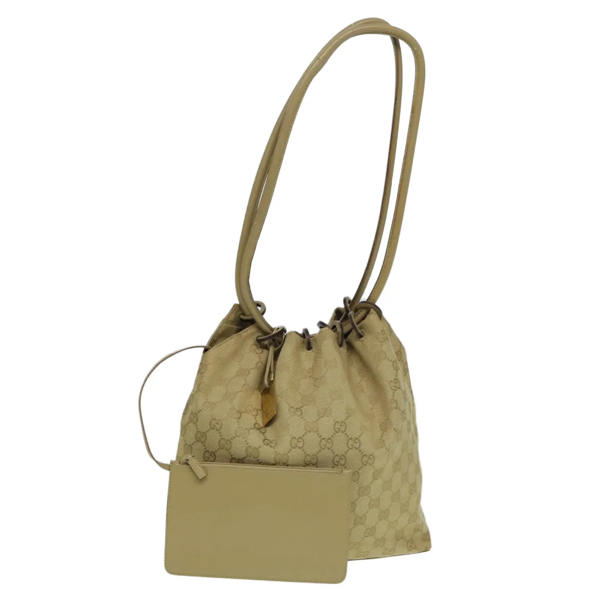 GUCCI GG Canvas Shoulder Bag Beige 90644  87426